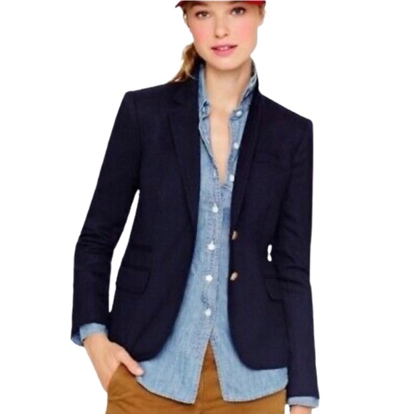 J. Crew Jackets & Blazers - J. CREW Classic Schoolboy Blazer Navy Gold Button